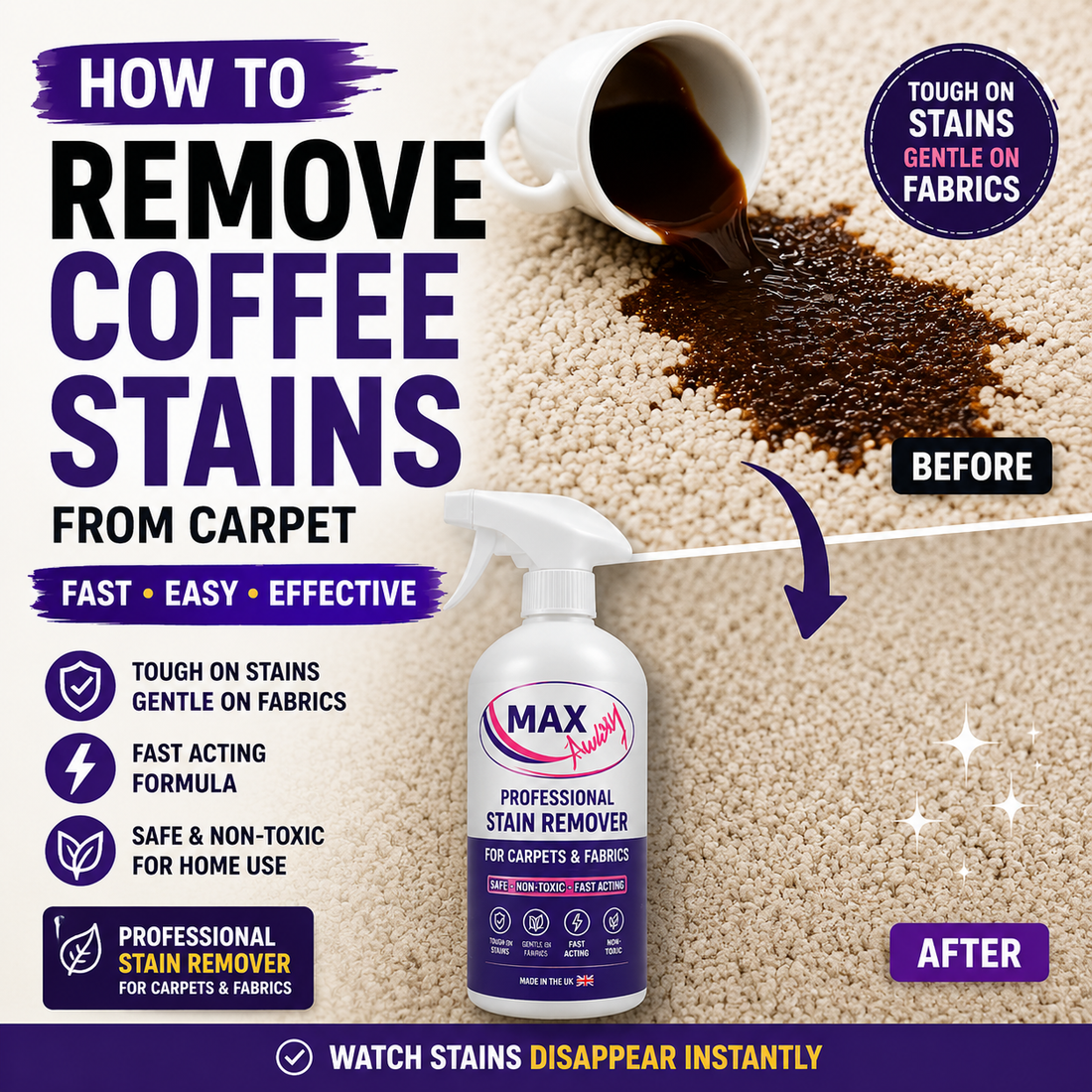 How to Remove Coffee Stains from Carpet Quickly | MAX-Away UK